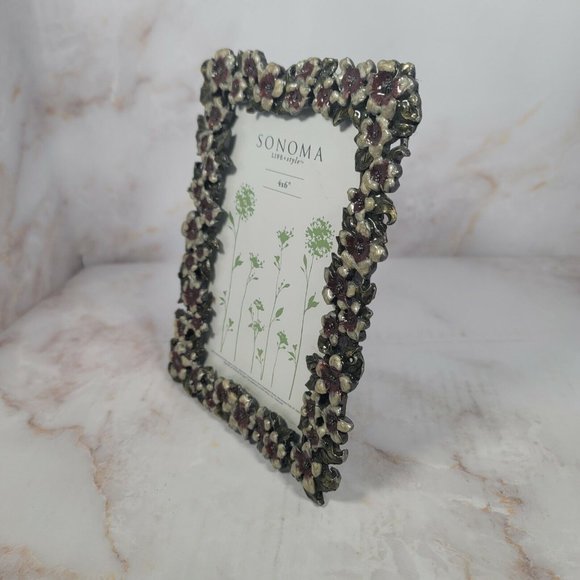 Sonoma Life & Style 4 x 6 Floral Picture Frame Metal / Resin - Picture 2 of 5